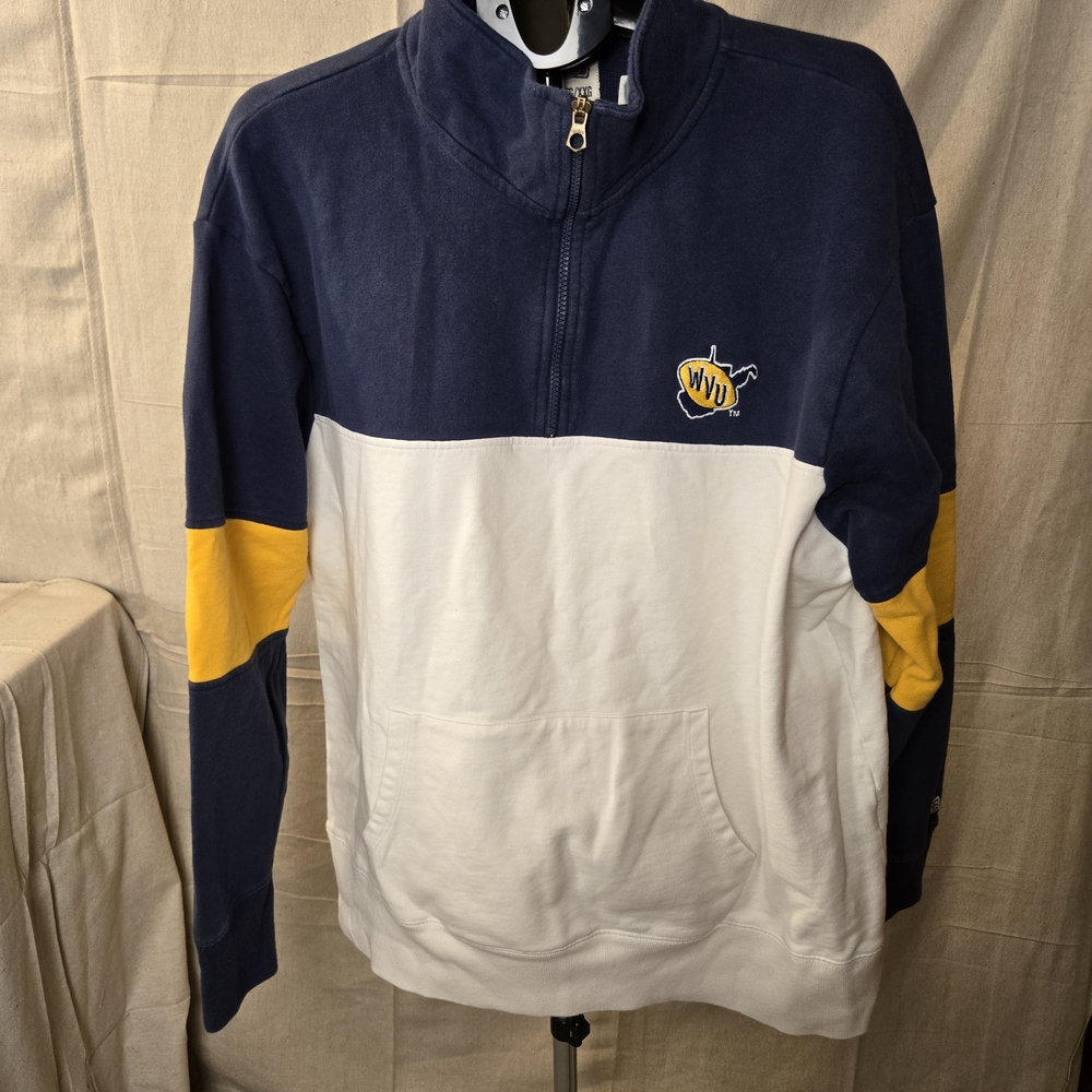 Tailgate WVU West Virginia University 1/4 Zip Pullover Sweatshirt XXL